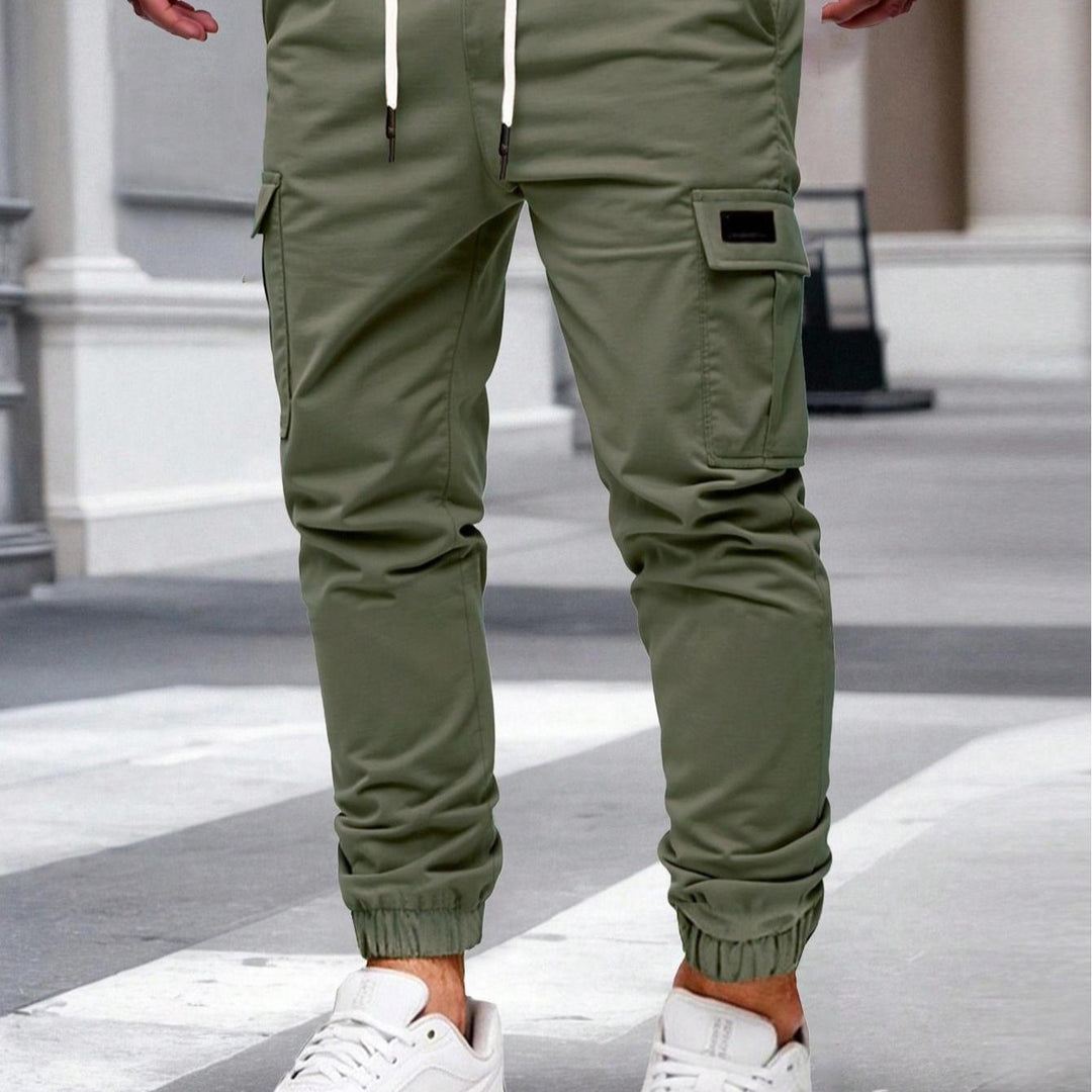 Herren Cargo-Hose mit elastischem Bund und multifunktionalen Taschen EB
