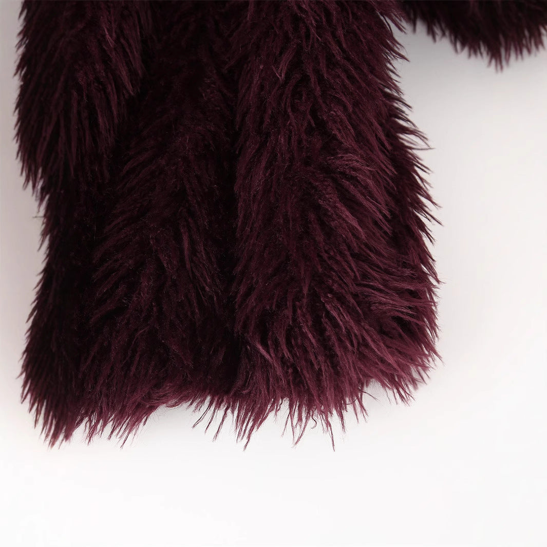 Damen Kuschel-Short-Pelzjacke EB