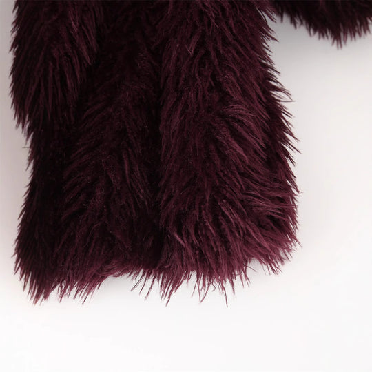 Damen Kuschel-Short-Pelzjacke EB