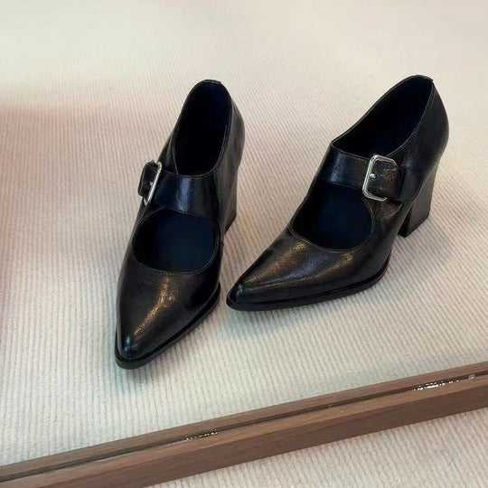 Damen Slingback-Pumps mit elegantem Schnallen-Detail EB