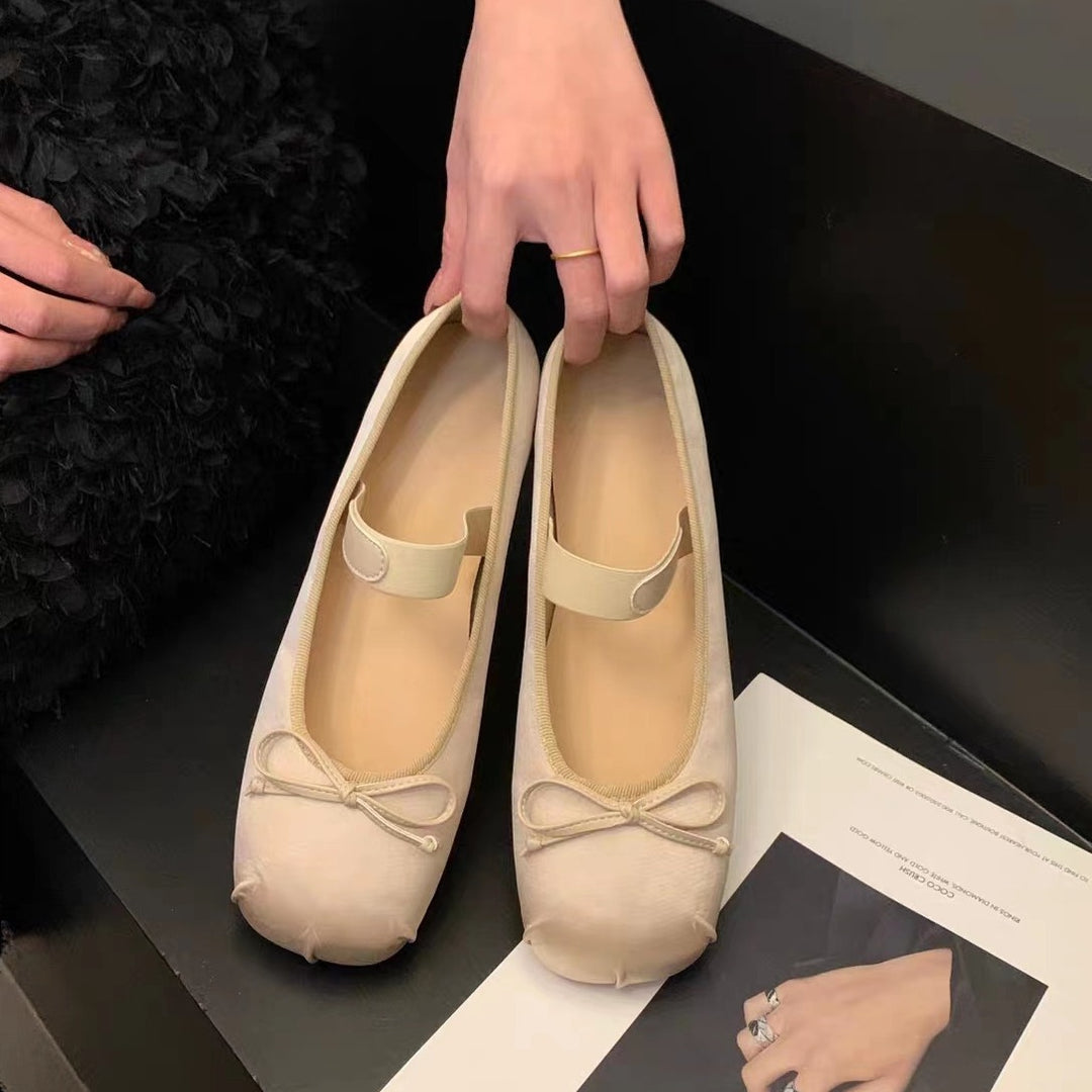 Damen Ballerinas mit anpassbarem Riemchen und eleganter Schleifenapplikation EB