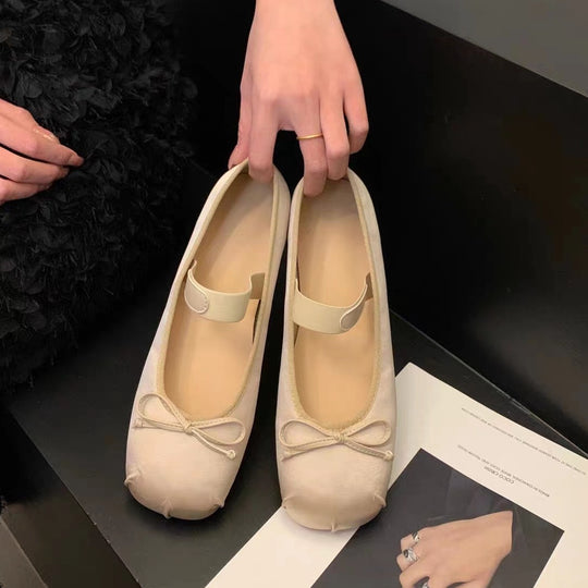 Damen Ballerinas mit anpassbarem Riemchen und eleganter Schleifenapplikation EB
