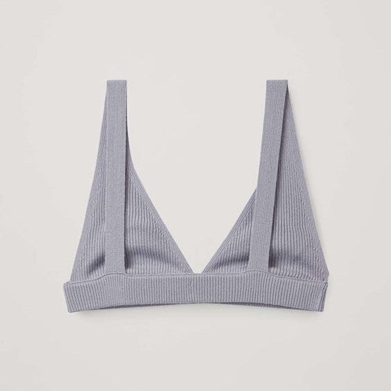 Damen Triangel-Bikini-Oberteil aus strukturiertem Stoff EB