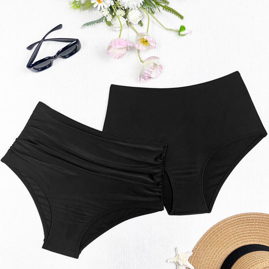 Damen Hochtaillierte Bikini-Hose mit vielseitigem Raffungselement und figurformendem Schnitt EB