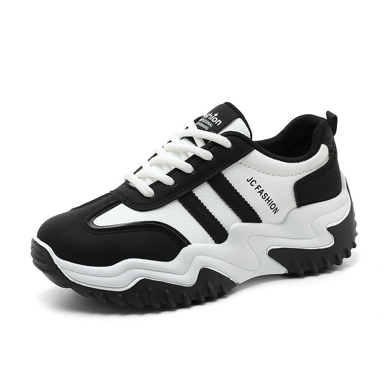 Damen Sportliche Sneaker mit atmungsaktiver Oberflächenstruktur und rutschfester Laufsohle EB