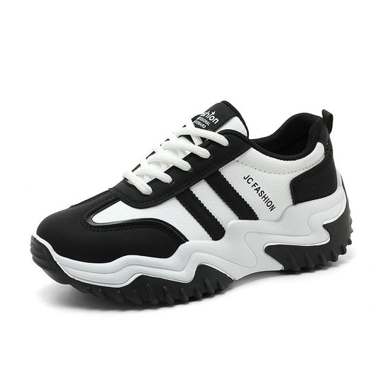 Damen Sportliche Sneaker mit atmungsaktiver Oberflächenstruktur und rutschfester Laufsohle EB