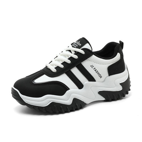 Damen Sportliche Sneaker mit atmungsaktiver Oberflächenstruktur und rutschfester Laufsohle EB