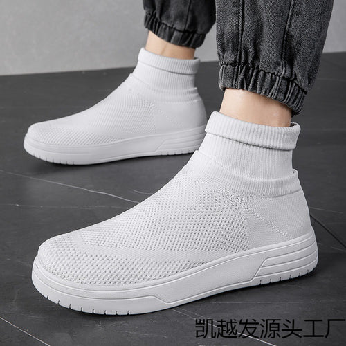 Damen Sportliche Stricksneaker mit elastischem Knöchelschutz und rutschfestem Profil EB