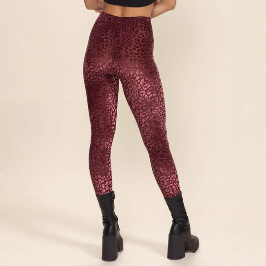Damen Hochtaillierte Leggings mit animalischem Muster EB