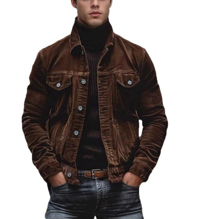 Herren Cordjacke im modernen Design mit praktischen Brusttaschen EB