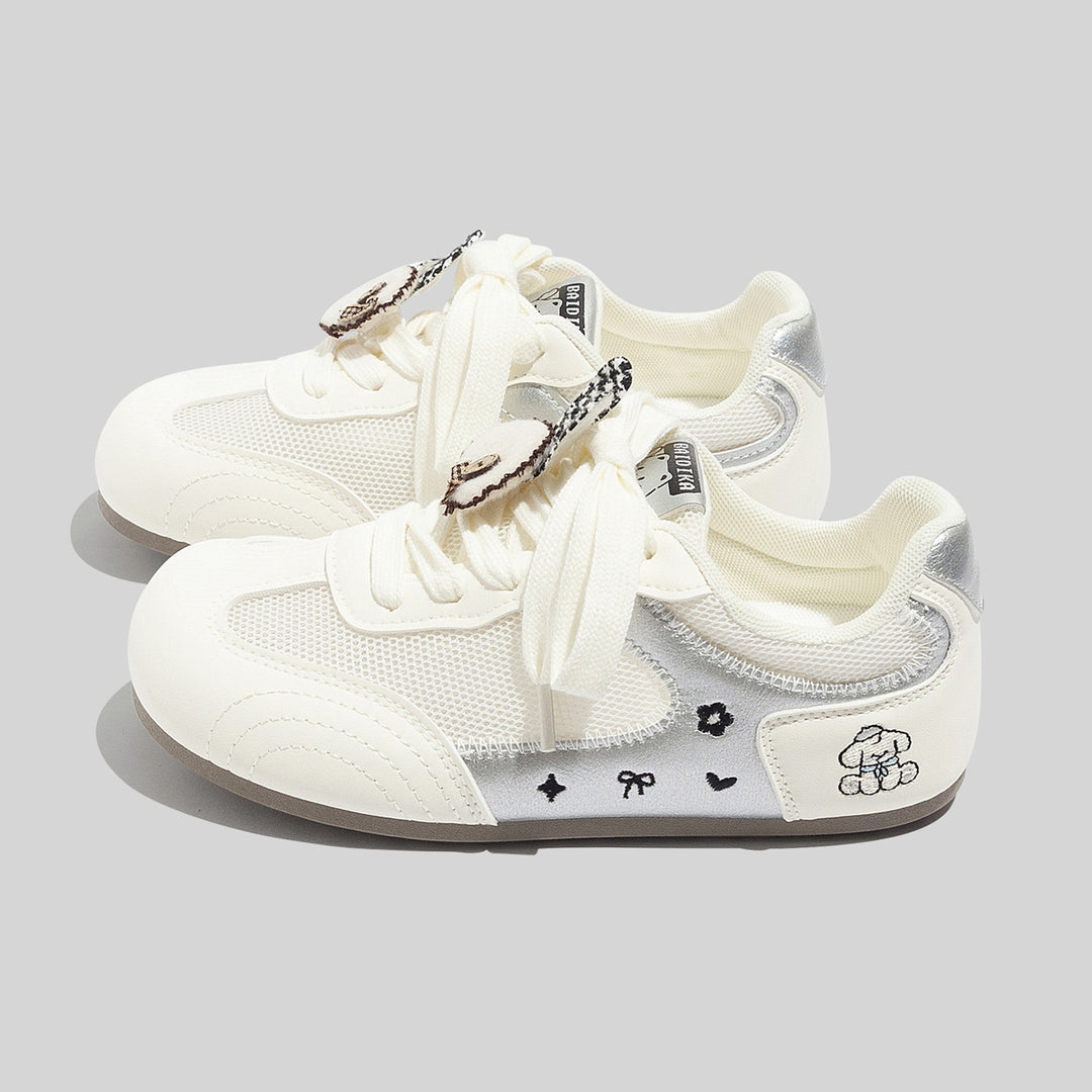 Damen Sportliche Sneakers mit verspieltem Tiermotiv und atmungsaktiver Mesh-Oberfläche EB