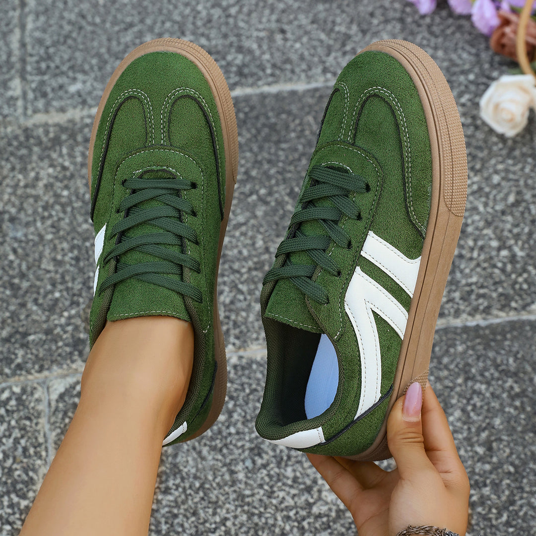 Damen modische Sneakers mit weichem Wildleder und urbanem Design EB