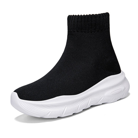 Damen Strick-Sneaker mit hohem Schaft und flexibler Sohle EB