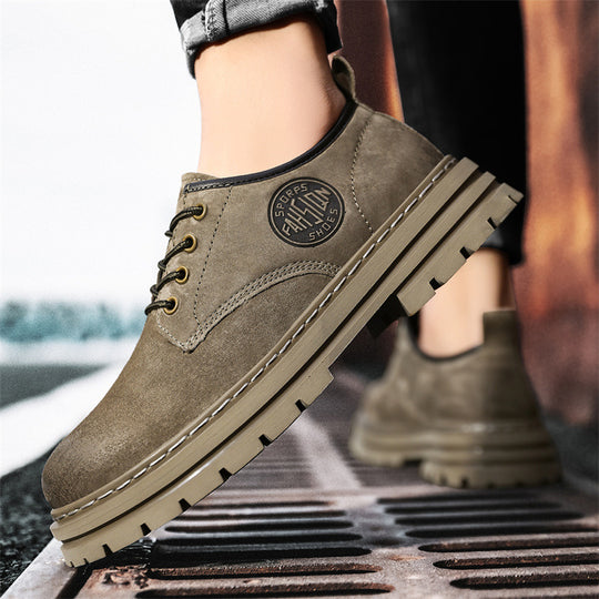 Herren modische und robuste Schnürschuhe aus leichtem Kunstleder mit dämpfender Sohle EB