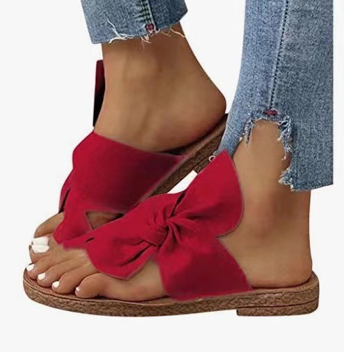 Damen Komfortable Sandalen mit dekorativem Knoten EB