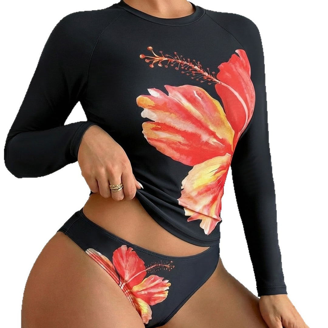 Damen UV-Schutzbadeanzug mit floralem Print EB