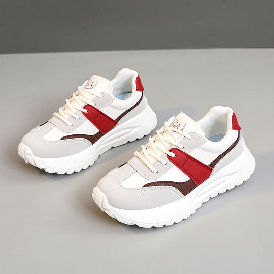 Damen Sportliche Chunky Sneakers mit atmungsaktivem Obermaterial und dämpfender Laufsohle EB