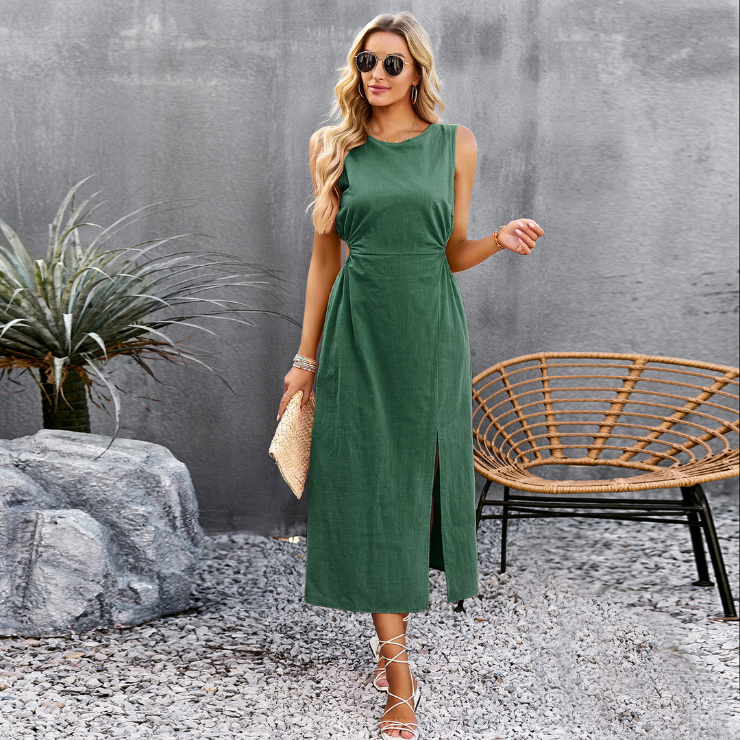 Damen Midikleid mit elegantem Schlitz EB