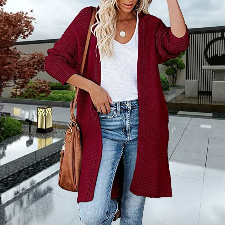 Damen Grobstrickmantel im lässigen Oversized-Stil EB