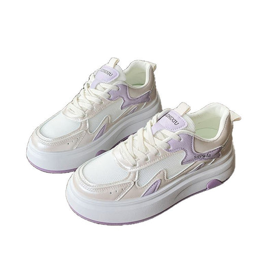 Damen Plateau-Sneaker mit elegantem Mesh-Design und bequemer Dämpfung EB