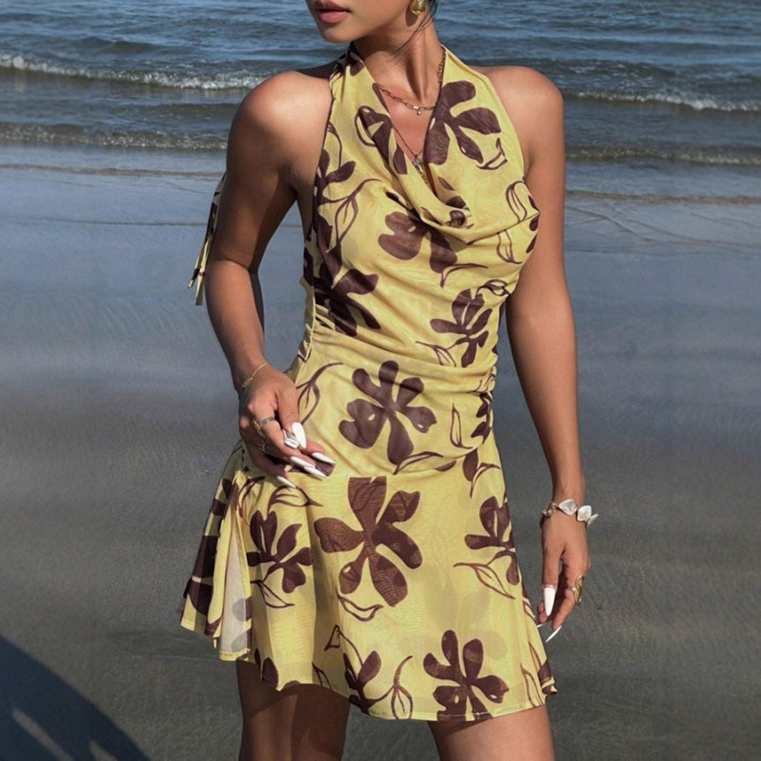 Damen Sommerliches A-Linienkleid mit floralem Druck EB
