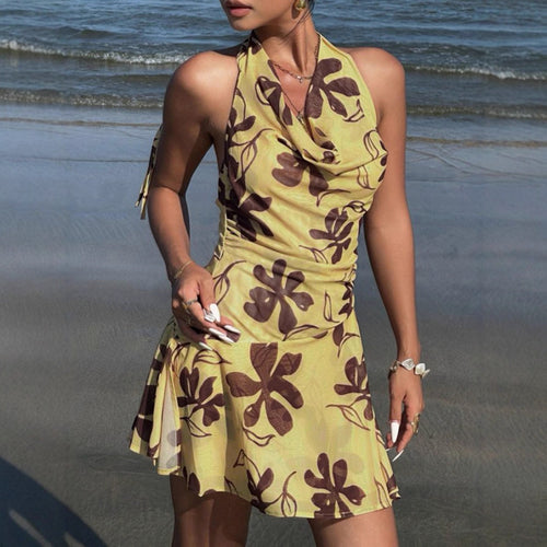 Damen Sommerliches A-Linienkleid mit floralem Druck EB