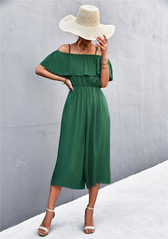 Damen eleganter Jumpsuit mit Off-Shoulder Design und lässigem Schnitt EB