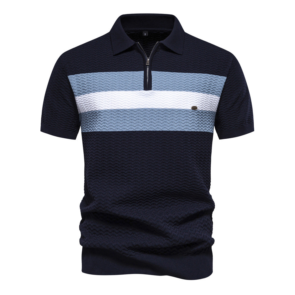 Herren Polo-Shirt mit modernen Strukturmustern EB
