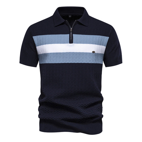 Herren Polo-Shirt mit modernen Strukturmustern EB