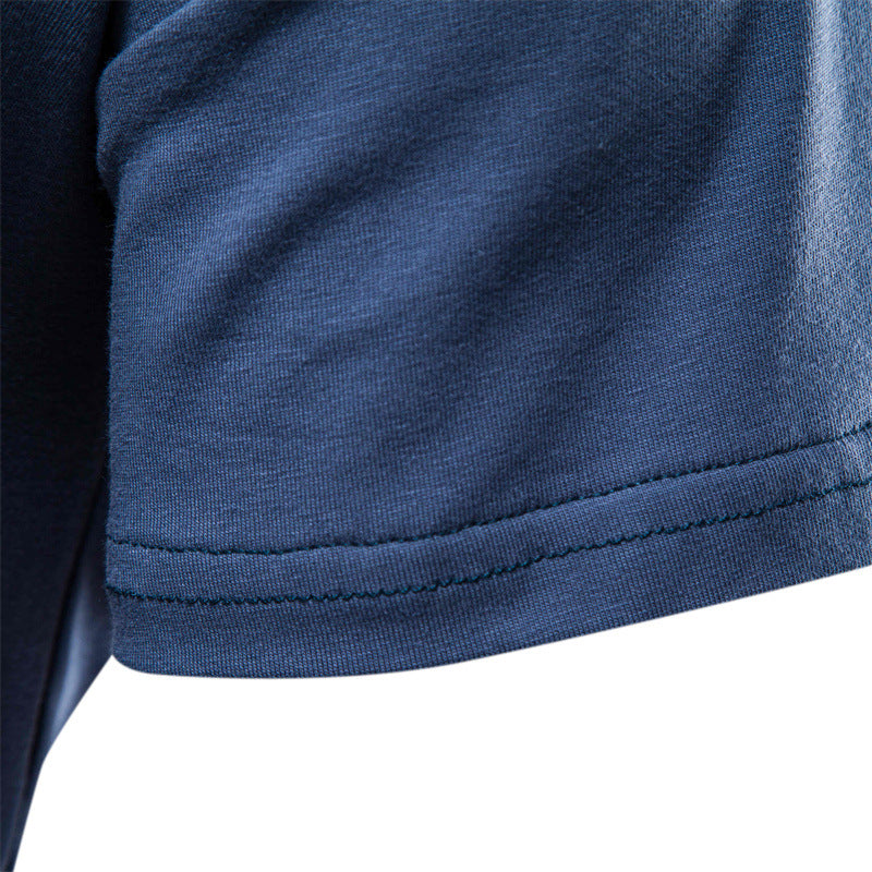 Herren Kurzarm-Shirt mit modernem Henley-Ausschnitt und Brusttasche EB