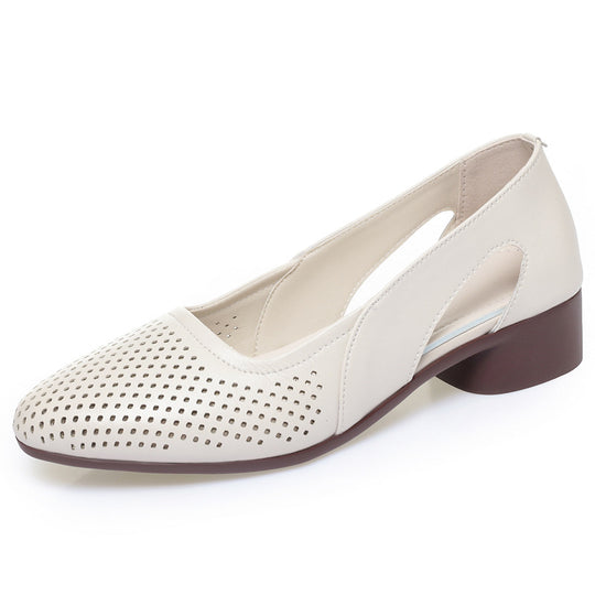 Damen Komfortable Ballerinas mit perforiertem Design und bequemer Sohle EB