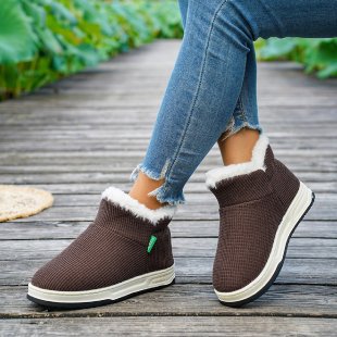 Damen gefütterte Stiefeletten mit elastischem Halsausschnitt EB