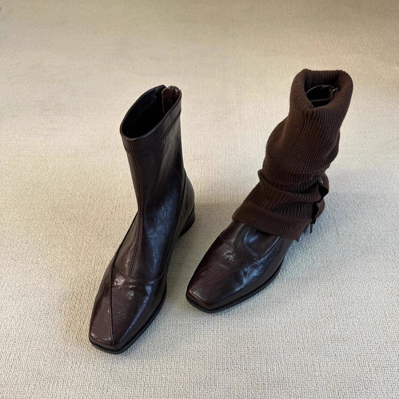 Damen elegante Chelsea Boots mit spitzem Fußteil EB