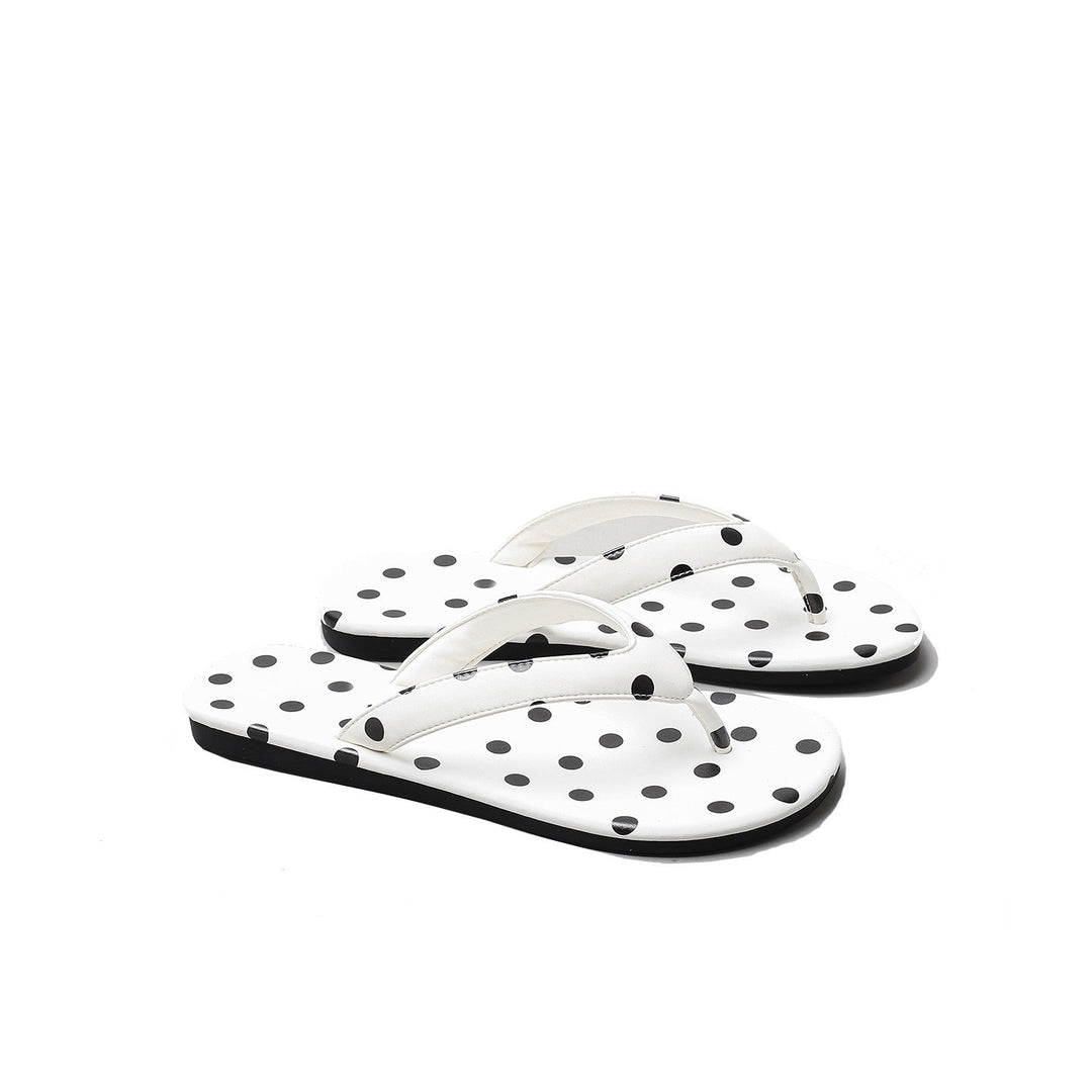 Damen Zehentrenner-Sandalen mit modischem Punktedesign EB