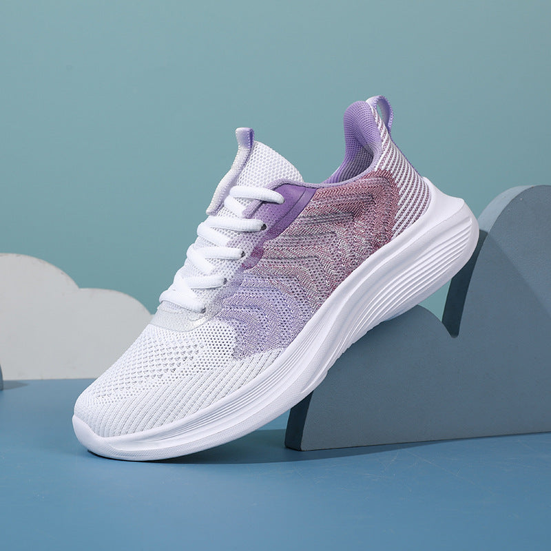 Damen Atmungsaktive Lauf-Sneaker mit flexiblem Strick-Obermaterial EB