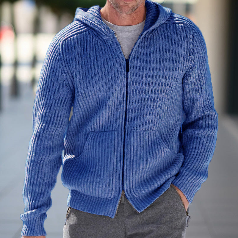 Herren Strickjacke mit Kapuze EB