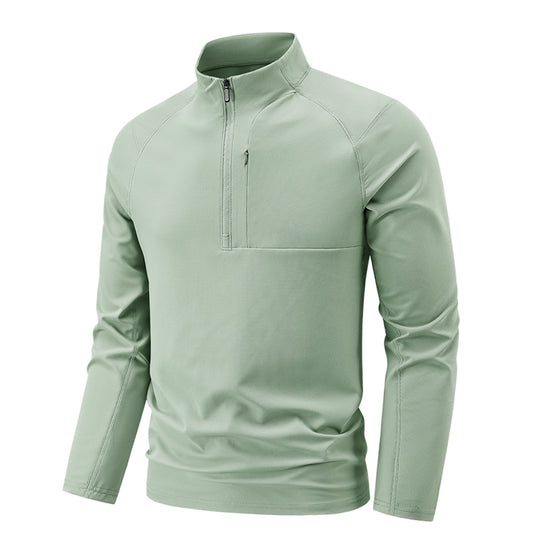 Herren technischer Thermo-Halbzip-Pullover mit Stehkragen und Brustreißverschlusstasche EB