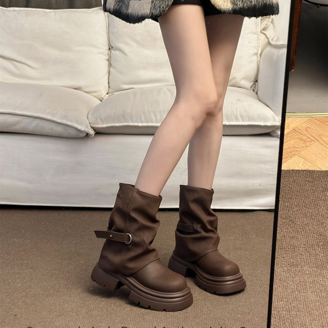 Damen Winterstiefel mit modischem Design und robuster Sohle EB