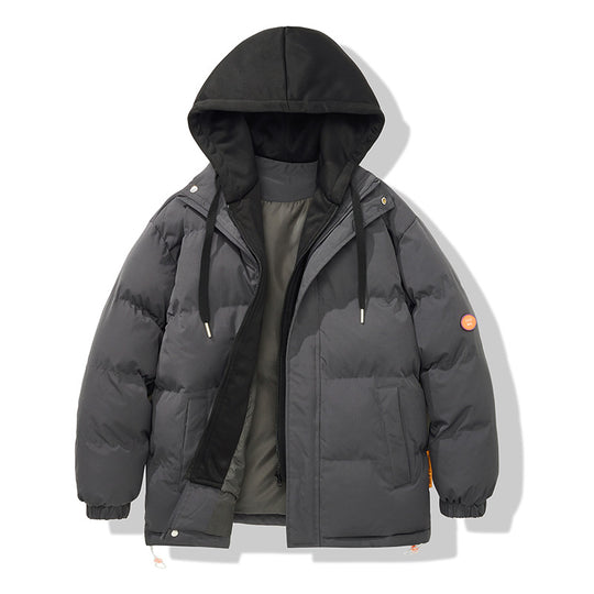 Herren zweilagige Oversized Steppjacke mit integrierter Kontrast-Kapuzeninnenjacke und thermischer Wattierung EB