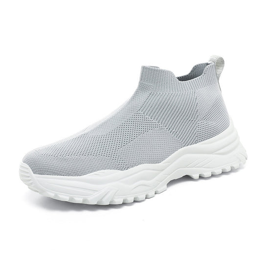Damen Strick-Sneaker mit atmungsaktiver Sohle und rutschfester Laufsohle EB