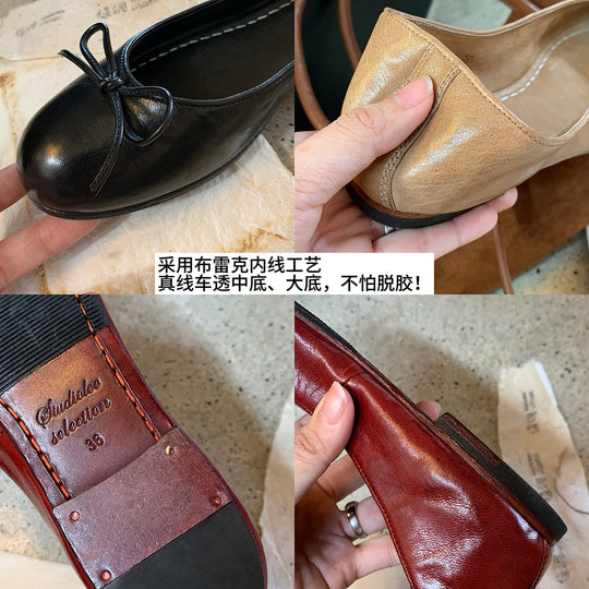 Damen Ballerinas mit zartem Schleifen-Detail und komfortablem Fußbett EB