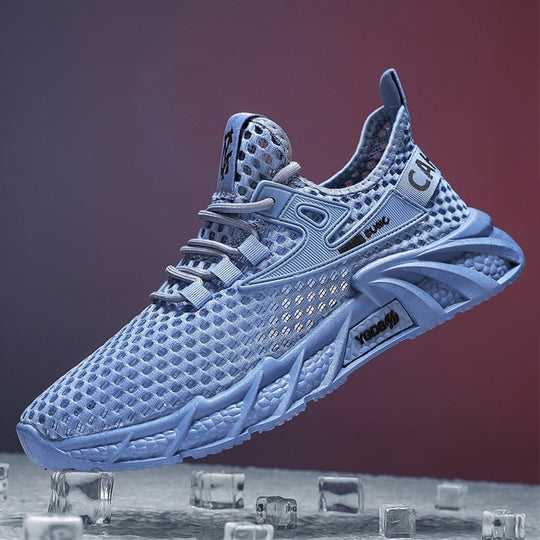 Damen Sportliche Sneakers mit atmungsaktivem Netzoberteil und stoßdämpfender Sohle EB
