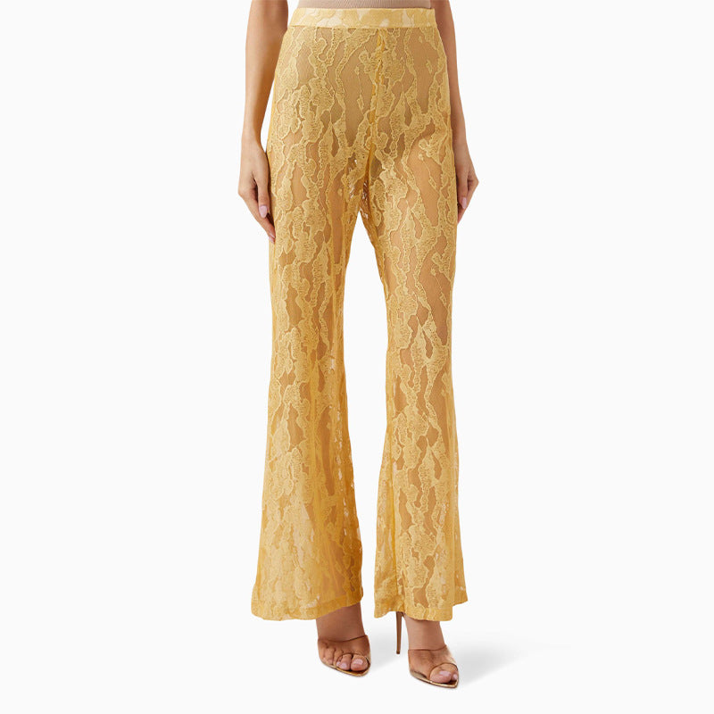 Damen luftige Spaghetti-Träger Bluse mit Spitze EB