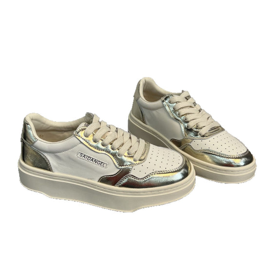 Damen Sneaker mit glänzendem Obermaterial und dämpfender Sohle EB