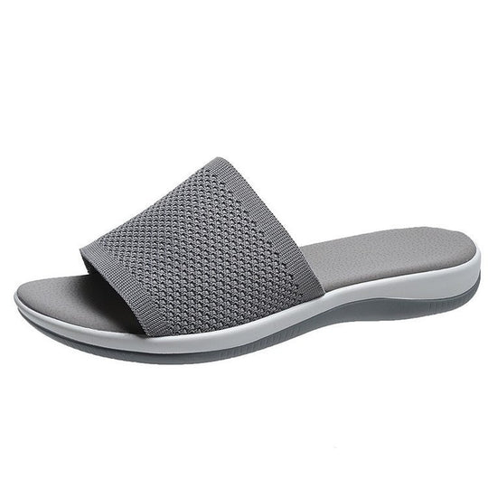 Damen Bequeme Slip-On Pantoletten mit atmungsaktiver Netzstruktur EB