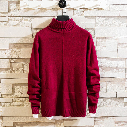 Damen Pullover mit hohem Kragen und Taschen EB