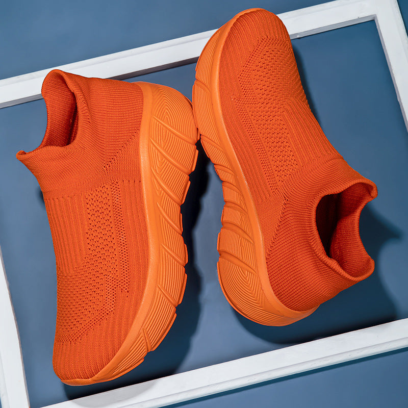 Damen Bequeme Sneaker mit elastischem Strickoberteil EB