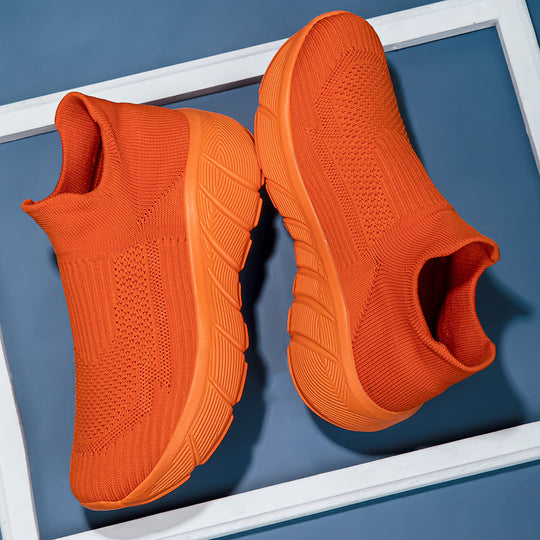 Damen Bequeme Sneaker mit elastischem Strickoberteil EB
