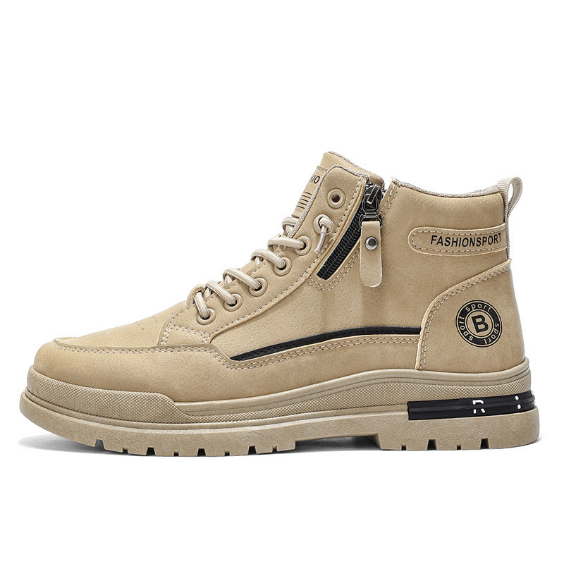Damen Hohe Schnürstiefel mit praktischer Reißverschlussöffnung und robuster Profilsohle EB