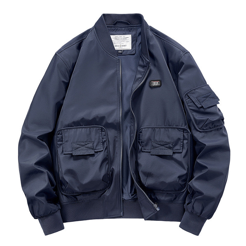 Men's  rugged multi-pocket nylon bomber jacket EB